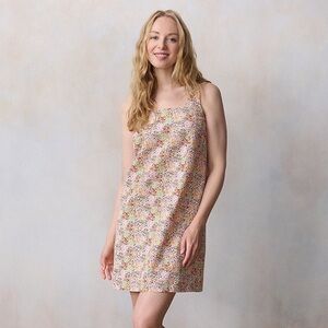 Kohls LC Lauren Conrad Square Neck floral mini Dress NEW NWT size large